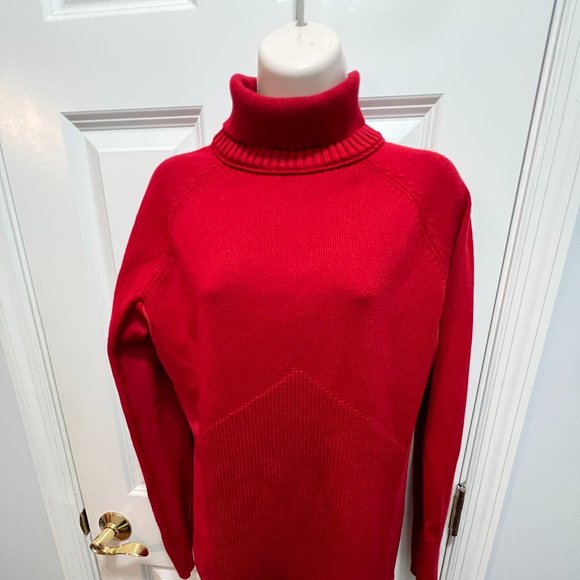 Athleta rmedium red turtle neck sweater - Picture 1 of 6